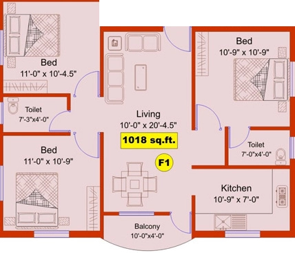 3 BHK Flat in Aliyah Celsia in Perungudi, Chennai - Image 908744