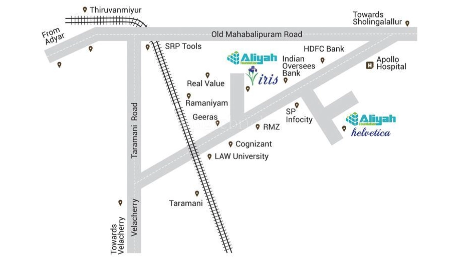 Location of Aliyah Iris in Perungudi, Chennai - Image 381659