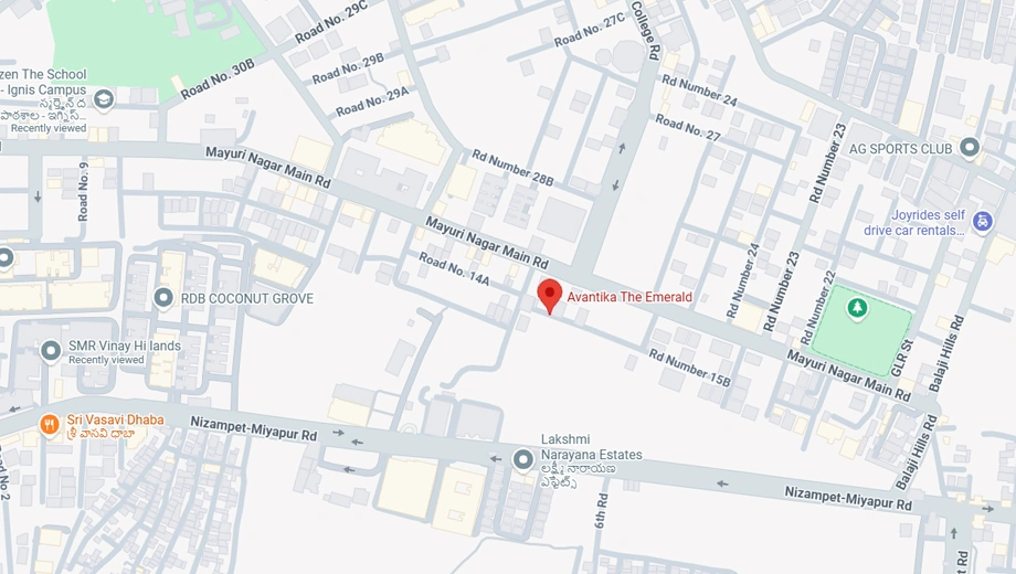 Location of Avantikas The Emerald in Miyapur, Hyderabad - Image 381691