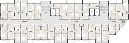 Floor Plan of Adani Shantigram - Ikaria in Vaishnodevi Circle, Ahmedabad - Image 22304