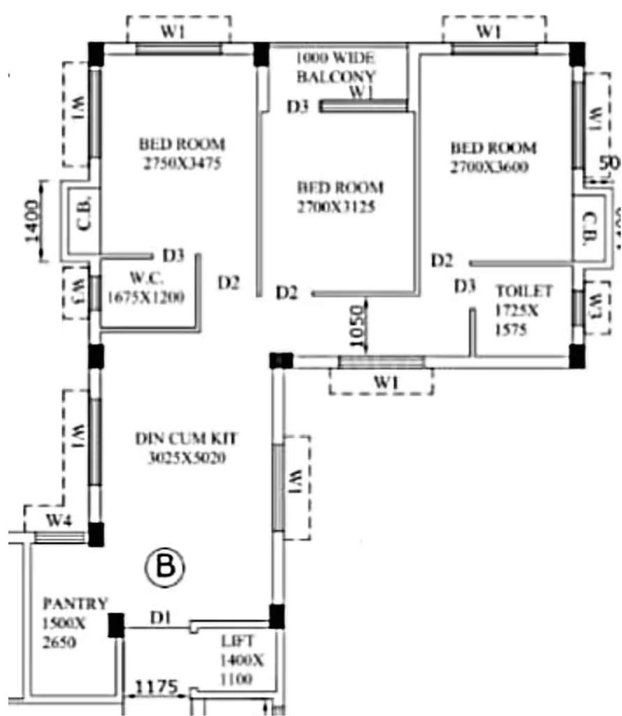 3 BHK Flat in Cornerstone Udita in Nayabad, Kolkata - Image 909088
