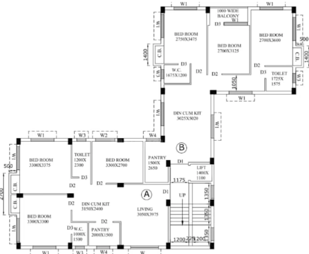 Floor Plan of Cornerstone Udita in Nayabad, Kolkata - Image 382441