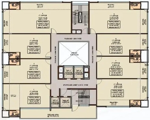 Floor Plan of Deep Aikyam IT Park in Wagle Estate, Thane - Image 382285