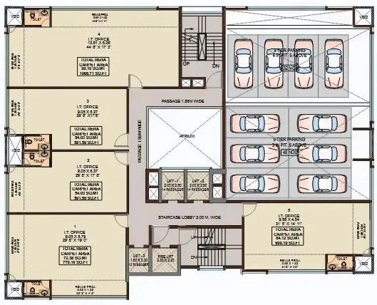 Floor Plan of Deep Aikyam IT Park in Wagle Estate, Thane - Image 382284