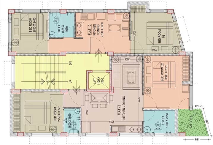Floor Plan of Emboss Ankur in Nayabad, Kolkata - Image 382455