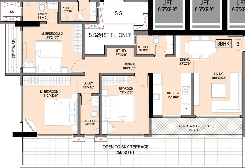 3 BHK Flat in Agarwal Infinity in Virar West, Palghar - Image 908772