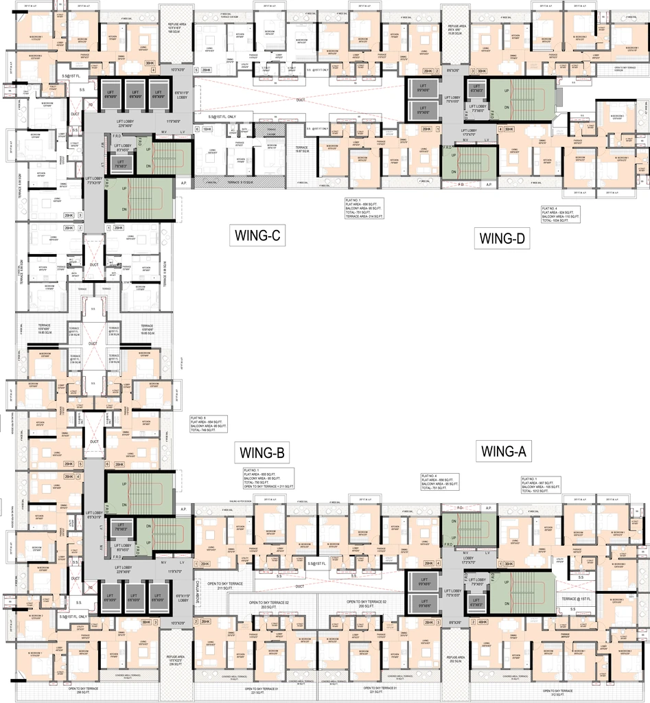 Floor Plan of Agarwal Infinity in Virar West, Palghar - Image 381729