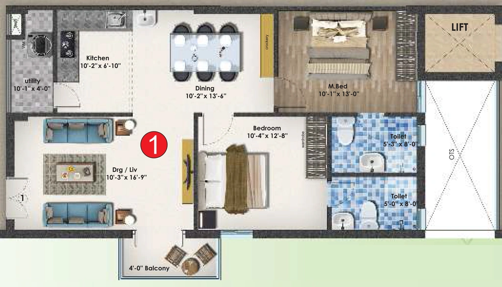 2 BHK Flat in Buildmaster Vartika Heights in Shamirpet, Hyderabad - Image 908787