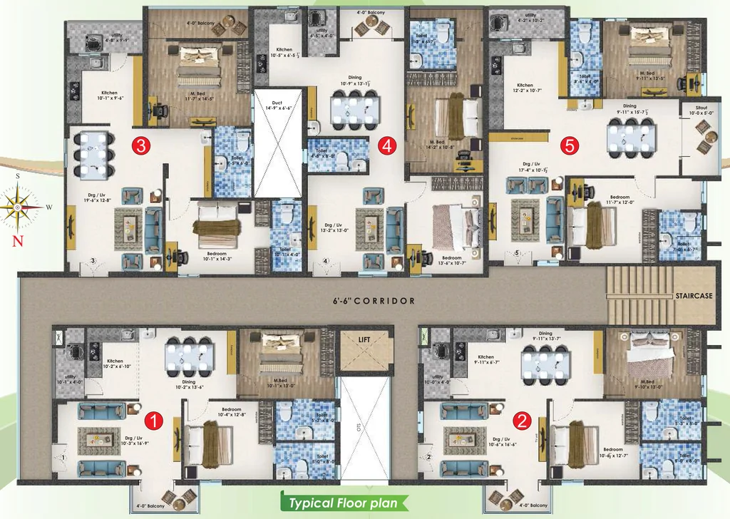 Floor Plan of Buildmaster Vartika Heights in Shamirpet, Hyderabad - Image 382127