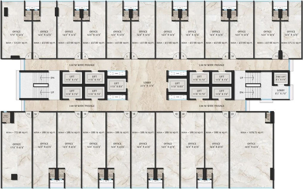 Floor Plan of Vora Codeword The Edge in Malad East, Mumbai - Image 383007