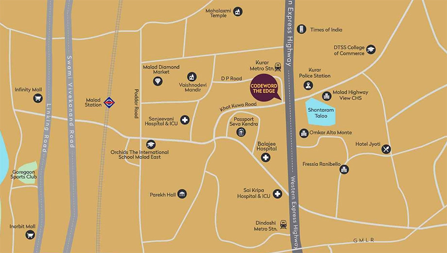 Location of Vora Codeword The Edge in Malad East, Mumbai - Image 383006