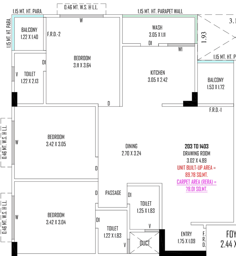 3 BHK Flat in Kamdhenu Heights in Nikol, Ahmedabad - Image 908905