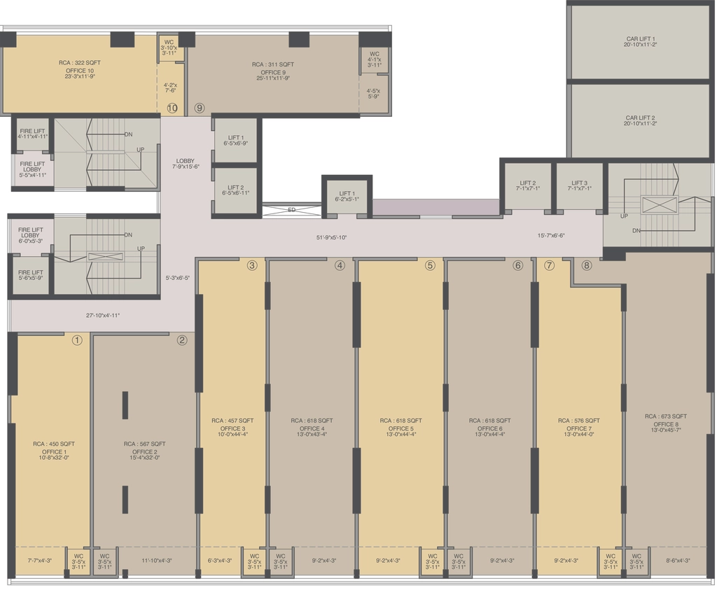 Floor Plan of Sparkles Mitali Business Centre in Malad East, Mumbai - Image 383029