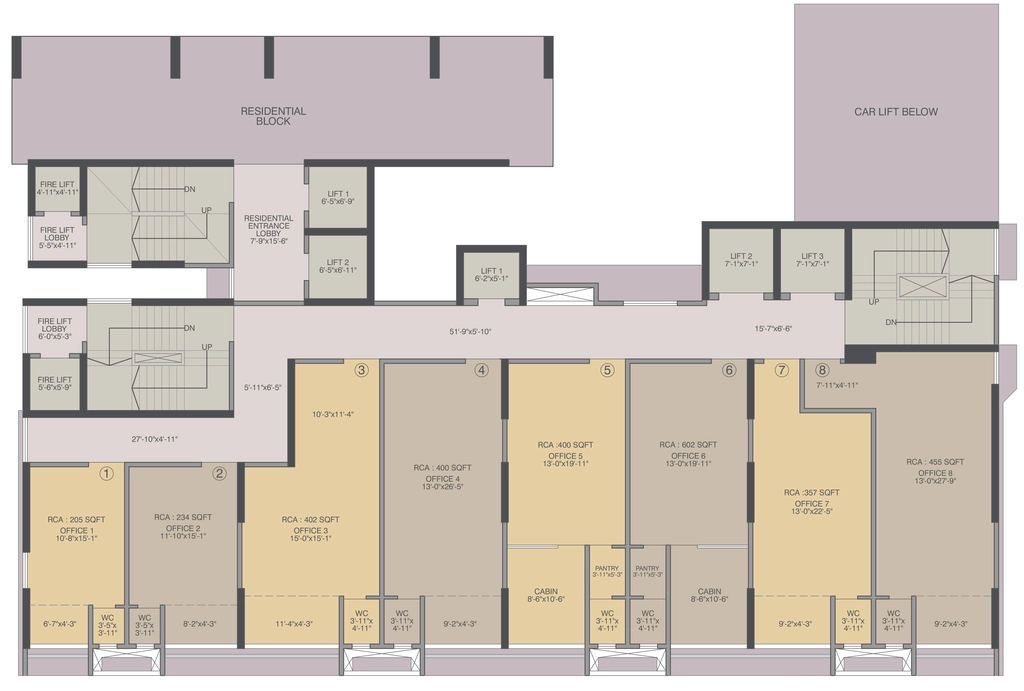 Floor Plan of Sparkles Mitali Business Centre in Malad East, Mumbai - Image 383030