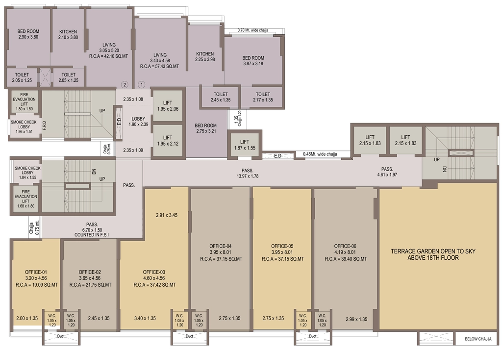 Floor Plan of Sparkles Mitali Business Centre in Malad East, Mumbai - Image 383031