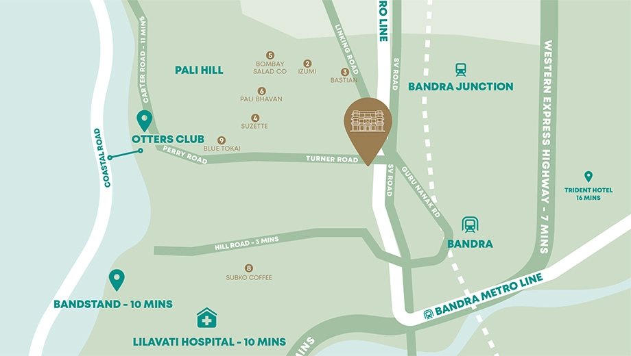 Location of Raiaskaran Turner House in Bandra West, Mumbai - Image 383124