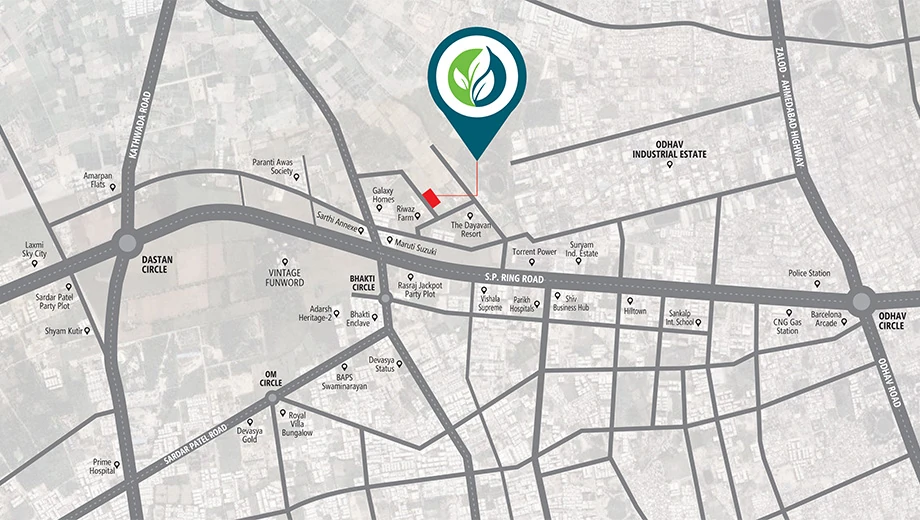 Location of DBS Sarva Residency in Kathwada, Ahmedabad - Image 381951