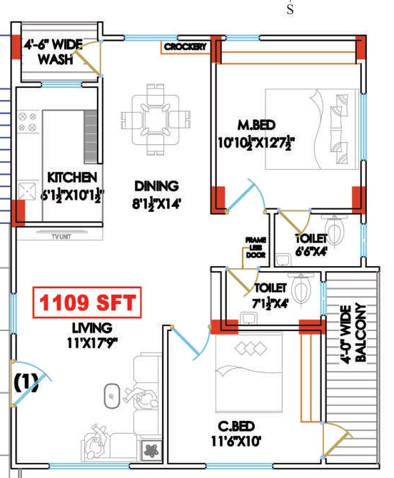 2 BHK Flat in Confident SR Enclave in Miyapur, Hyderabad - Image 908820