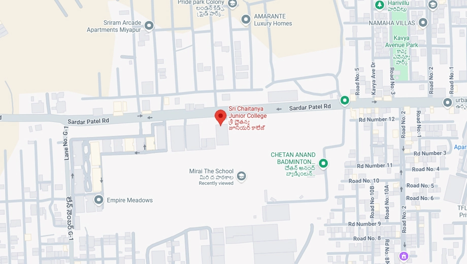 Location of Confident SR Enclave in Miyapur, Hyderabad - Image 381845