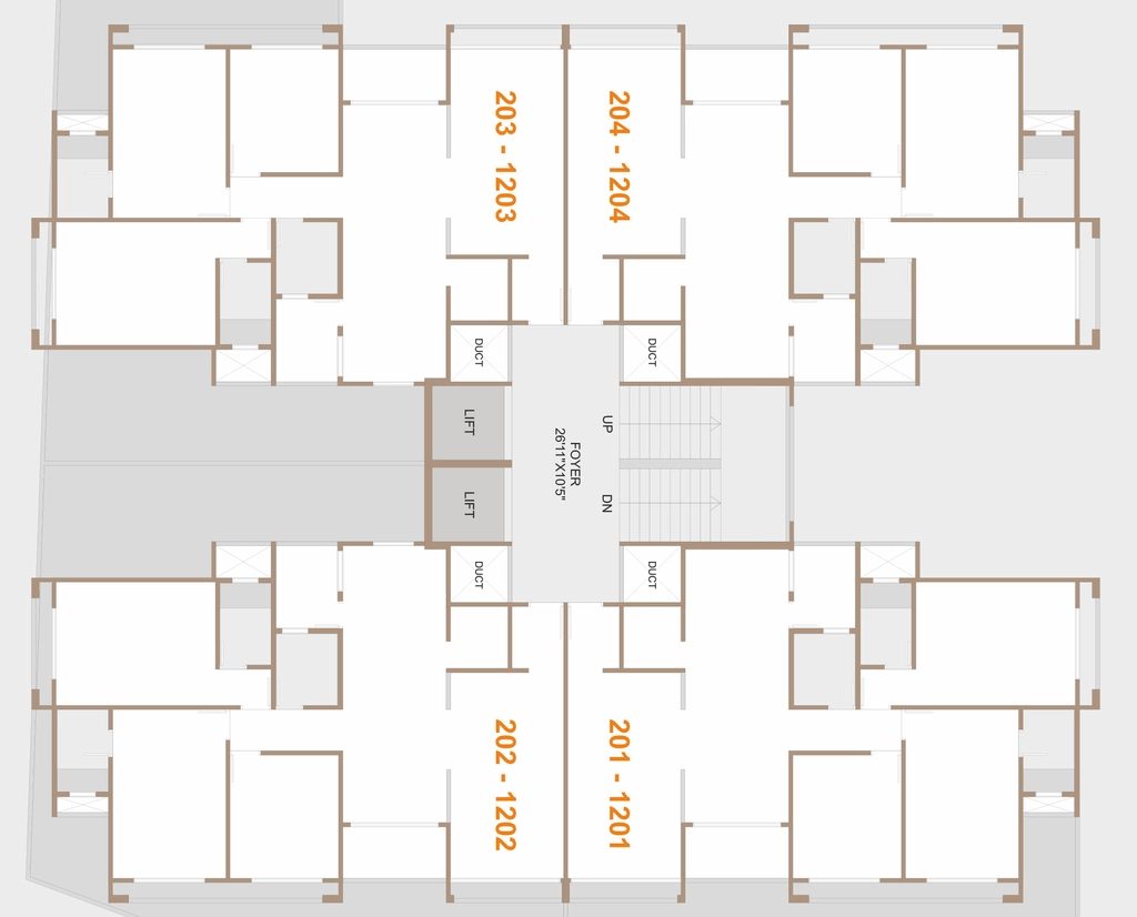 Floor Plan of Prakalp Panchamrut Heights in Chandkheda, Ahmedabad - Image 384563
