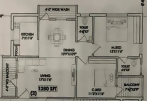 2 BHK Flat in Confident Sri Sai Maruthi Residency in Miyapur, Hyderabad - Image 908826