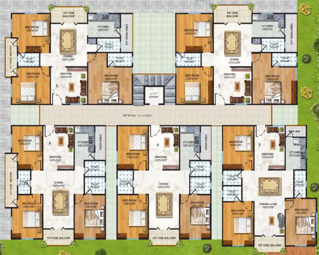 Floor Plan of Crescent Paramount in Kismatpur, Hyderabad - Image 381943