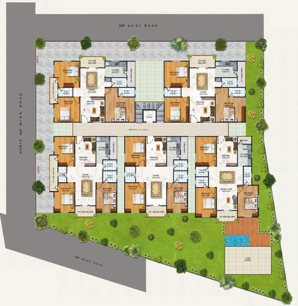 Master Plan of Crescent Paramount in Kismatpur, Hyderabad - Image 381942