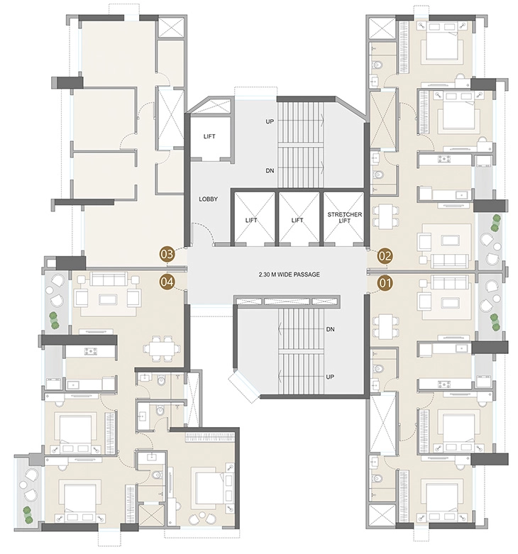 Floor Plan of Kolte Patil Vivere in Goregaon West, Mumbai - Image 408808