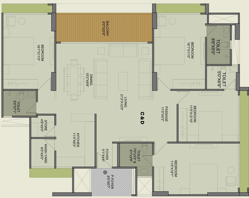 4 BHK Flat in Addor Ivory Springs in Adalaj, Ahmedabad - Image 910192