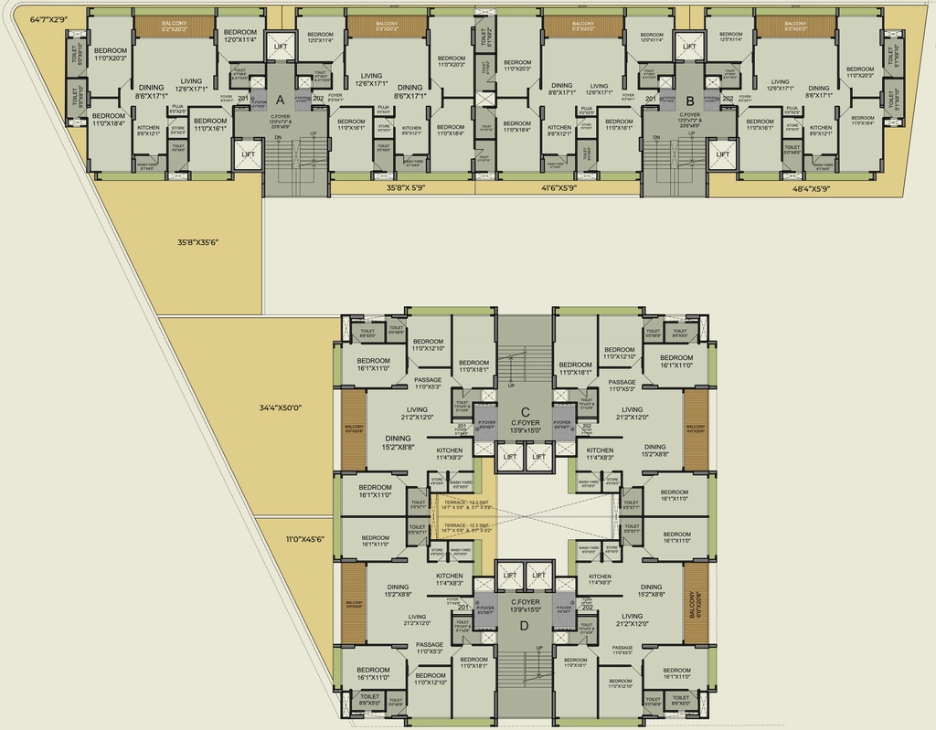 Floor Plan of Addor Ivory Springs in Adalaj, Ahmedabad - Image 384792