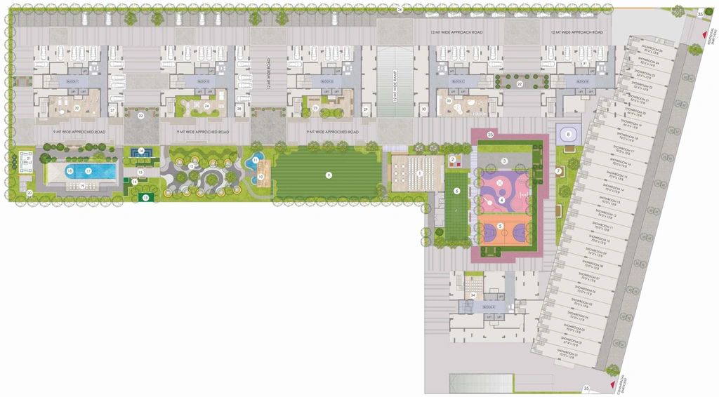Master Plan of Commercial Dev The Galaxy in Shela, Ahmedabad - Image 382246