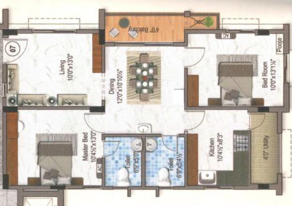 2 BHK Flat in Dhriti Rockford Ridge in Serilingampally, Hyderabad - Image 908892