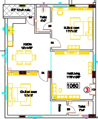 2 BHK Flat in Fido Snow Drop in Miyapur, Hyderabad - Image 908926