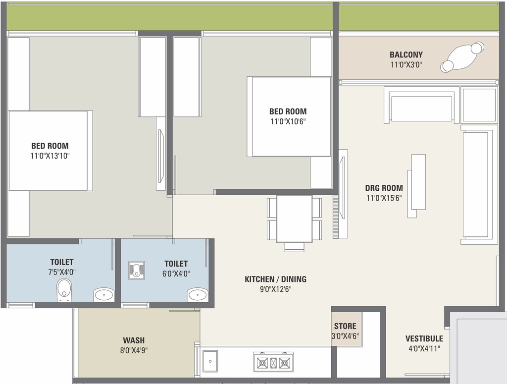 2 BHK Flat in Star Empire And Elegance in Nava Naroda, Ahmedabad - Image 909012