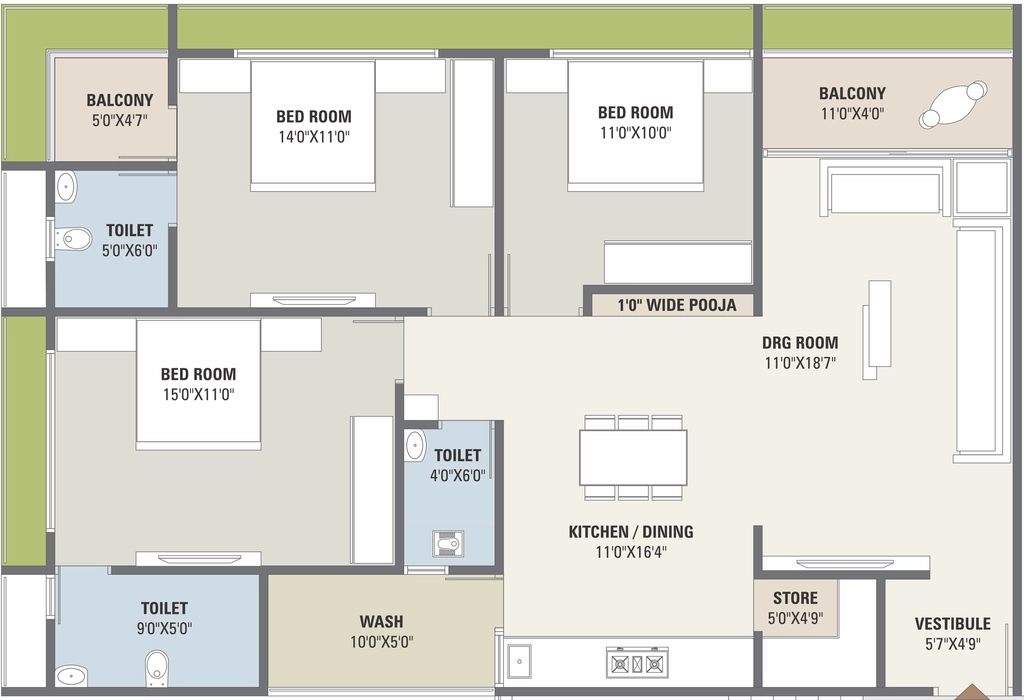3 BHK Flat in Star Empire And Elegance in Nava Naroda, Ahmedabad - Image 909013