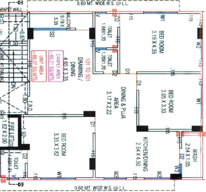 3 BHK Flat in Mitraa Haash Sparsh in Paldi, Ahmedabad - Image 910371
