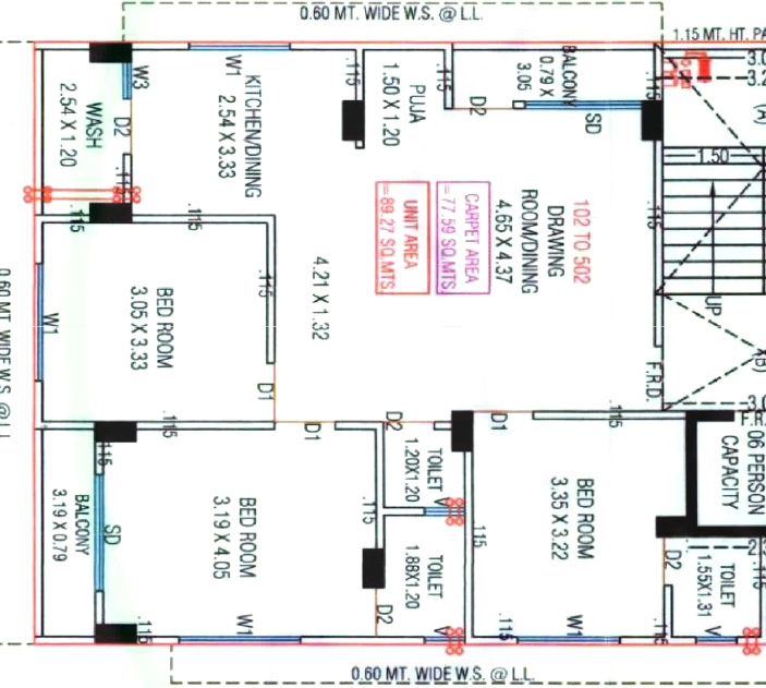 3 BHK Flat in Mitraa Haash Sparsh in Paldi, Ahmedabad - Image 910372