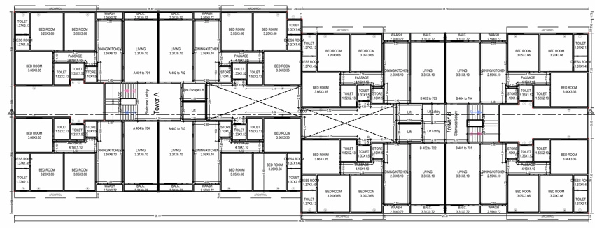 Floor Plan of Easy Way Sapphire Avenue in Akota, Vadodara - Image 382110