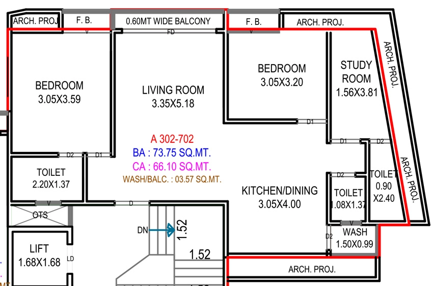 2.5 BHK Flat in Alif Imperial Heights in Tandalja, Vadodara - Image 908937
