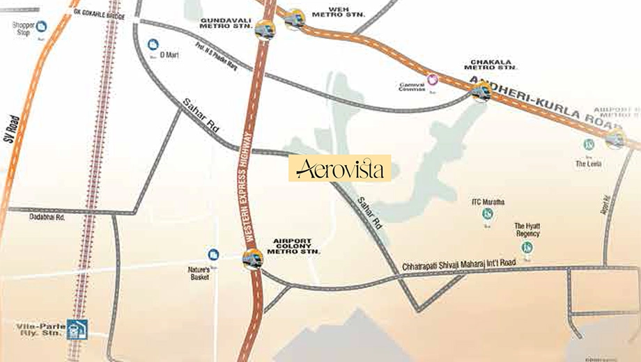 Location of Commercial Gagangiri Aerovista in Andheri East, Mumbai - Image 383707
