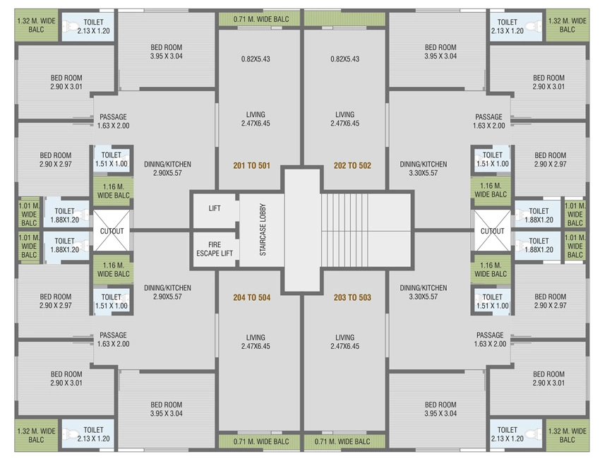 Floor Plan of Anmol Icon in Subhanpura, Vadodara - Image 382120