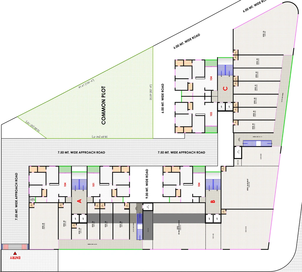 Floor Plan of Commercial Kesar Empire in Nikol, Ahmedabad - Image 383191