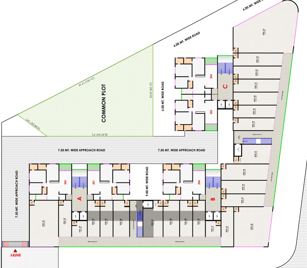Floor Plan of Commercial Kesar Empire in Nikol, Ahmedabad - Image 383192
