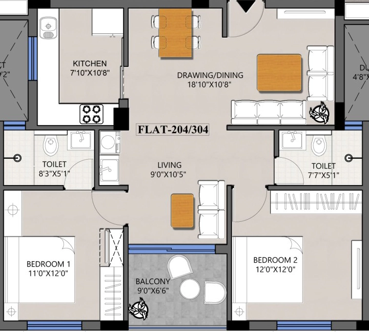 2 BHK Flat in Adiilaksmi Crystal in Raghunathpur, Bhubaneswar - Image 909039