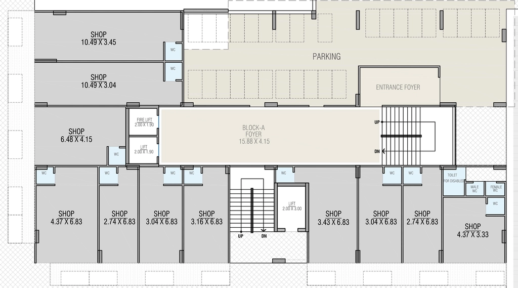 Floor Plan of Commercial Shree Tokyo Town in Nikol, Ahmedabad - Image 383043