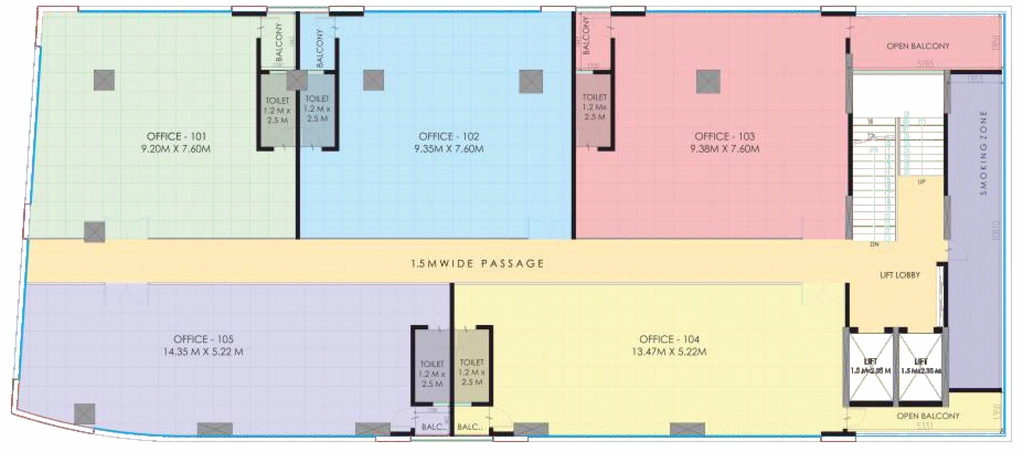 Floor Plan of Aaeshka Pancard Business Hub in Baner, Pune - Image 401752