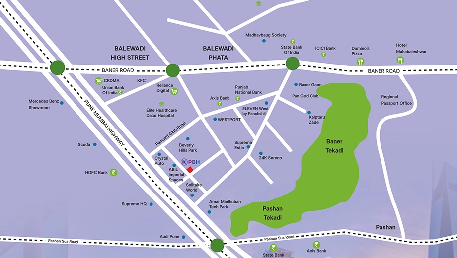 Location of Aaeshka Pancard Business Hub in Baner, Pune - Image 401749