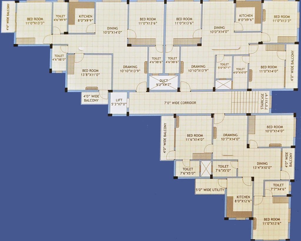 Floor Plan of Anupam Gagani Residency in Patia, Bhubaneswar - Image 383216