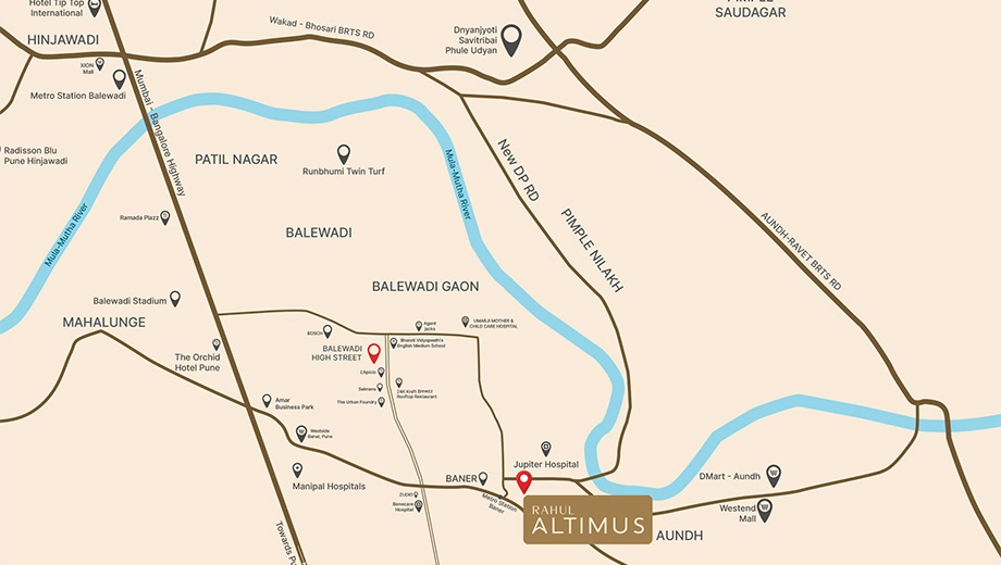 Location of Rahul Altimus in Baner, Pune - Image 383130