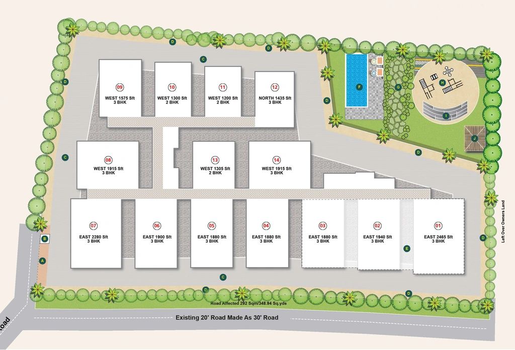 Master Plan of Gajaraj Enclave in Dilsukhnagar, Hyderabad - Image 382177
